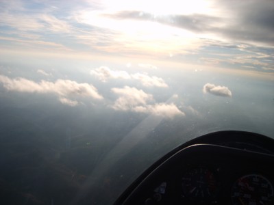 Rotorwolken auf dem Rückflug am Südlichen Harzrand