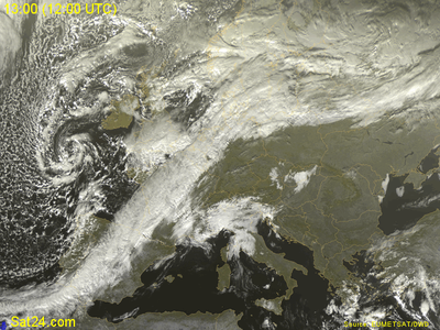 Satelittenbild UTC 1200 Europa