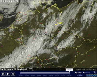 Bild 3 Satbild 06:00 UTC Frontverlauf