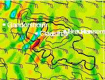 RASP-Vorhersage, 11 UTC, 700 mbar