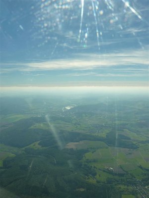 Über HX/Weser auf 1500 m  = Lage der Inversion