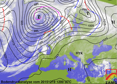 Bodendruckanalyse 19.12.15, 12 UTC 