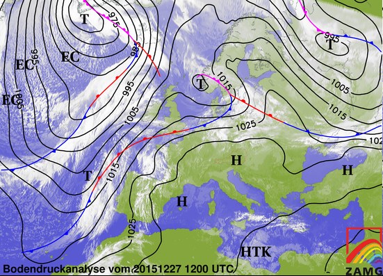 Bodendruckanalyse 27.12.15, 12 UTC 