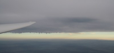 Ich bin nicht sicher, ob das Mammatus-Wolken waren, aber sie sahen jedenfalls ungewöhnlich aus.