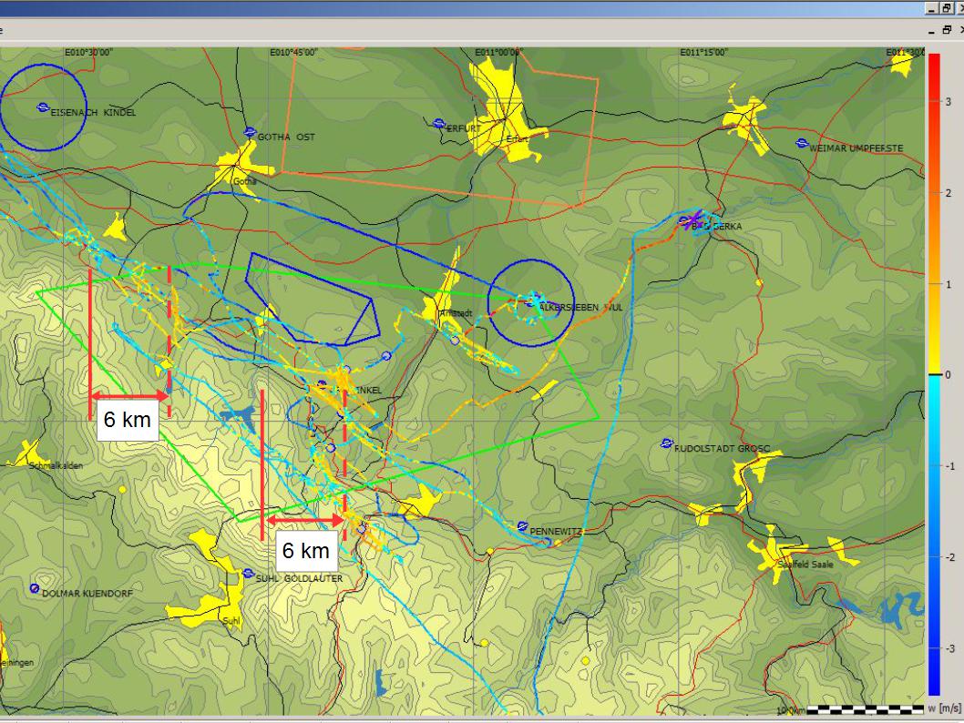 Wellenstruktur am Thüringer Wald bei Westwind: 27.12.2015