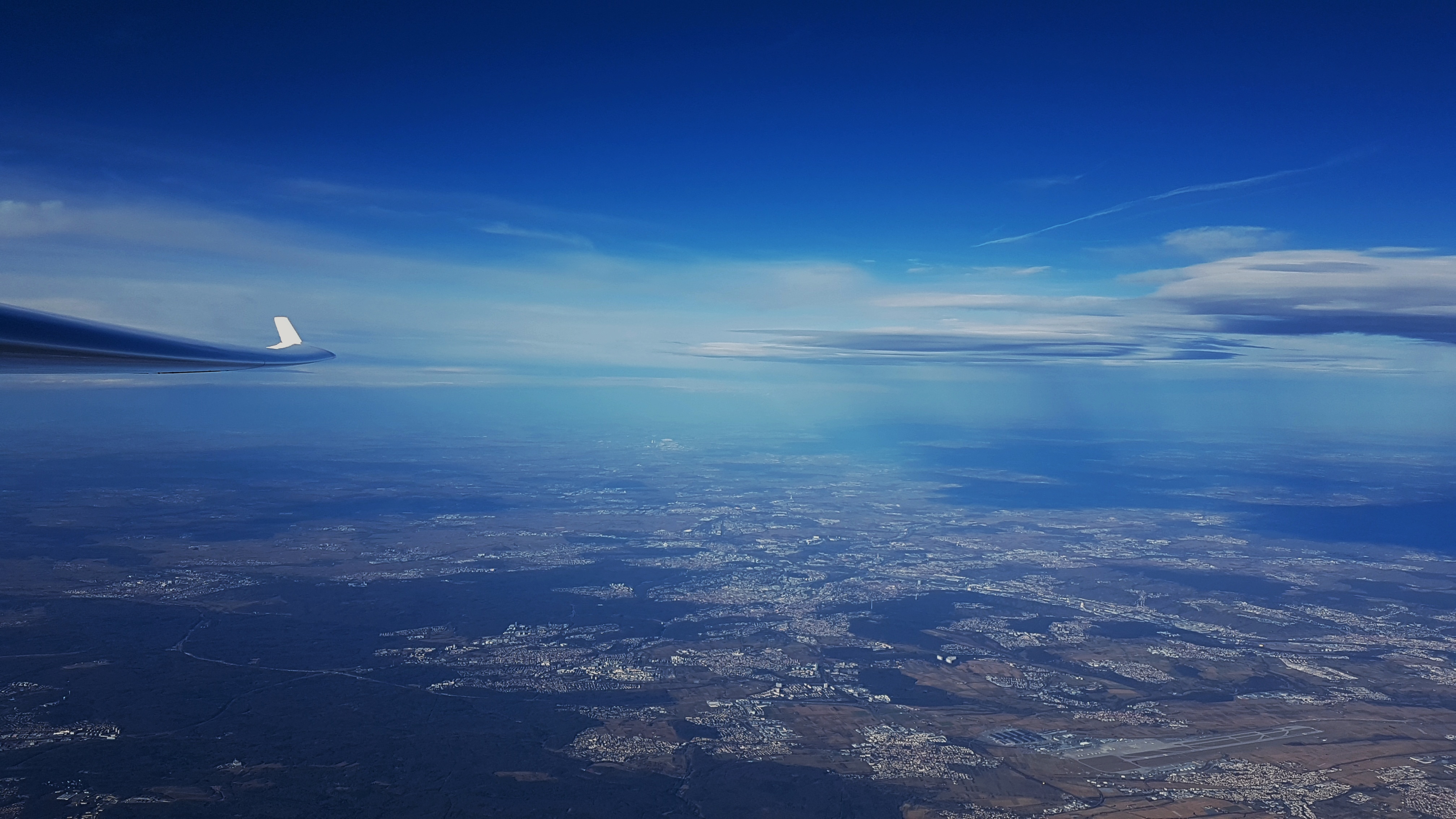 Blick nach Nordost Mit EDDS und Stuttgart beim Rückflug in FL 200