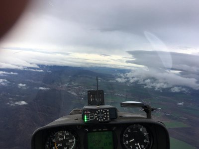 Anflug auf Rotorebene + darüberliegender Wolke mit Lenti-Strukturen