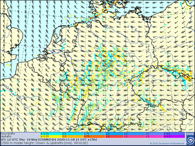 Vorhersage DWD, 12 UTC, 1500 m