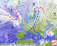 ZAMG Bodenkarte, 12 UTC