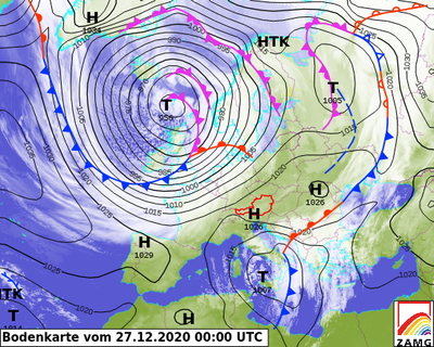 ZAMG Bodenkarte, 0 UTC