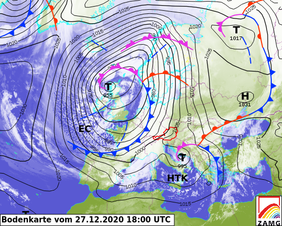 ZAMG Bodenkarte, 18 UTC