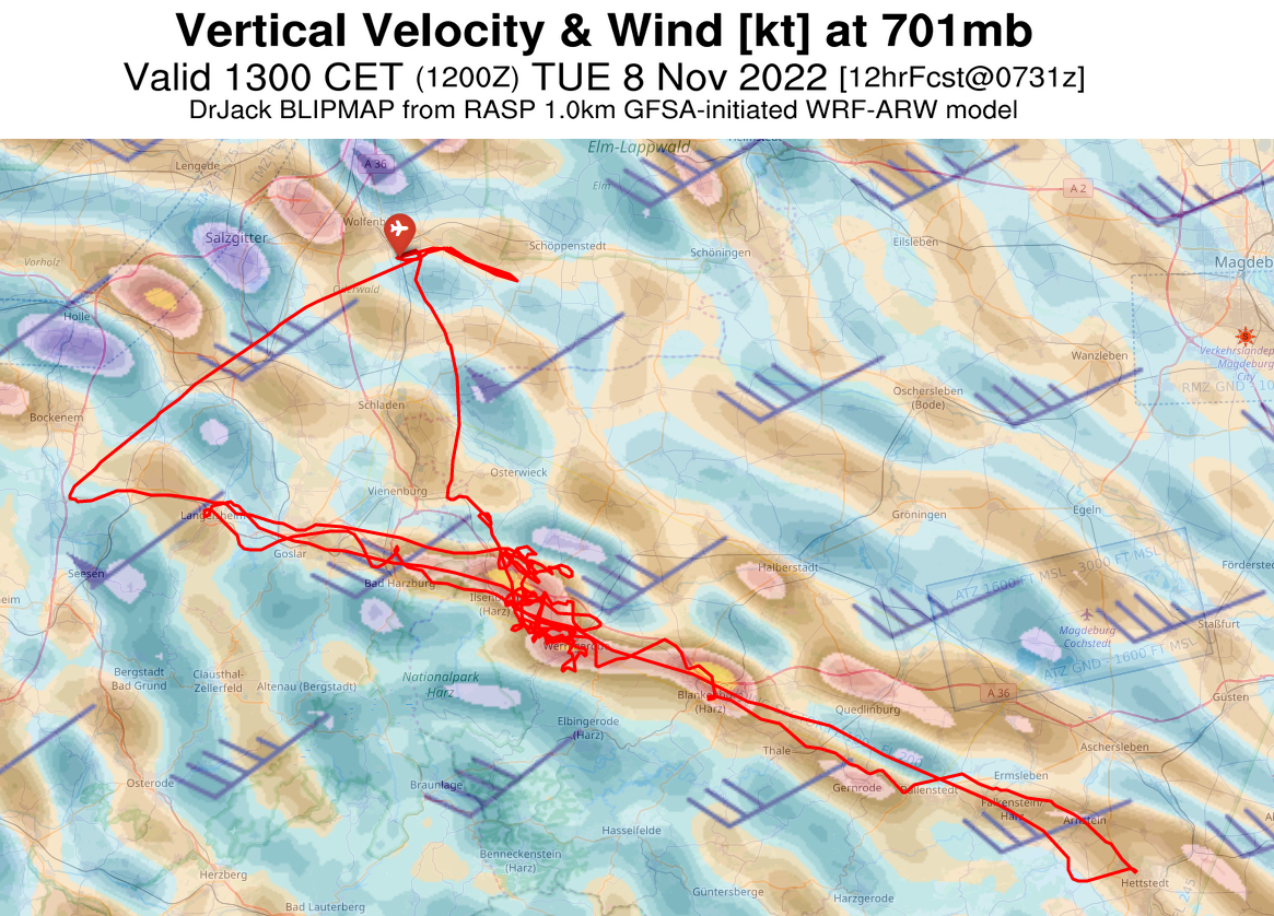 RASP-Karte+Flugweg_1300CET-3km